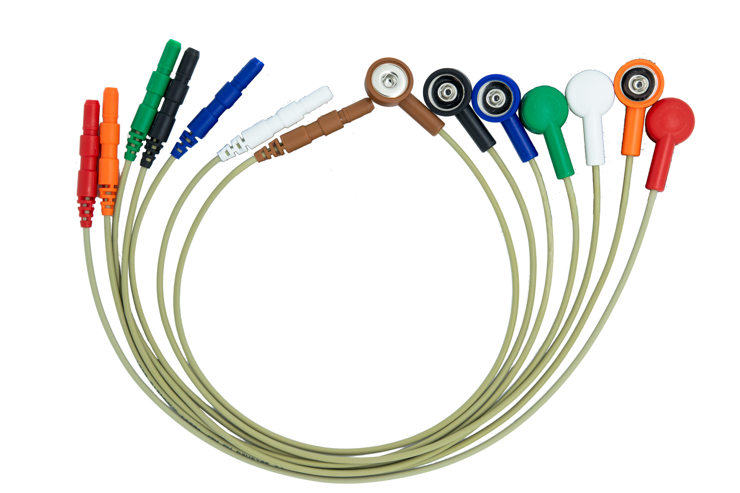 DRUCKKNOPFADAPTER SATZ für LEKG-Adapterkabel 7-teilig für Digitalrekorder CardioMem® CM 3000