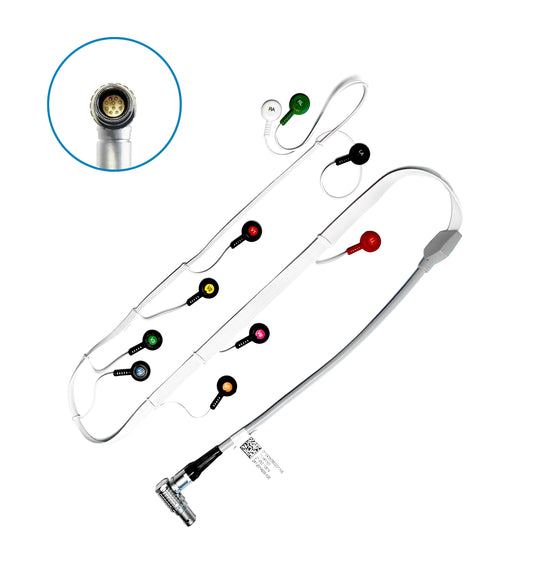 LANGZEIT-EKG-PATIENTENKABEL 12-Kanal, AHA, 105 cm, Flachkabel für Digitalrekorder SEER™ 12 und CardioMem CM® 3000-12 BT