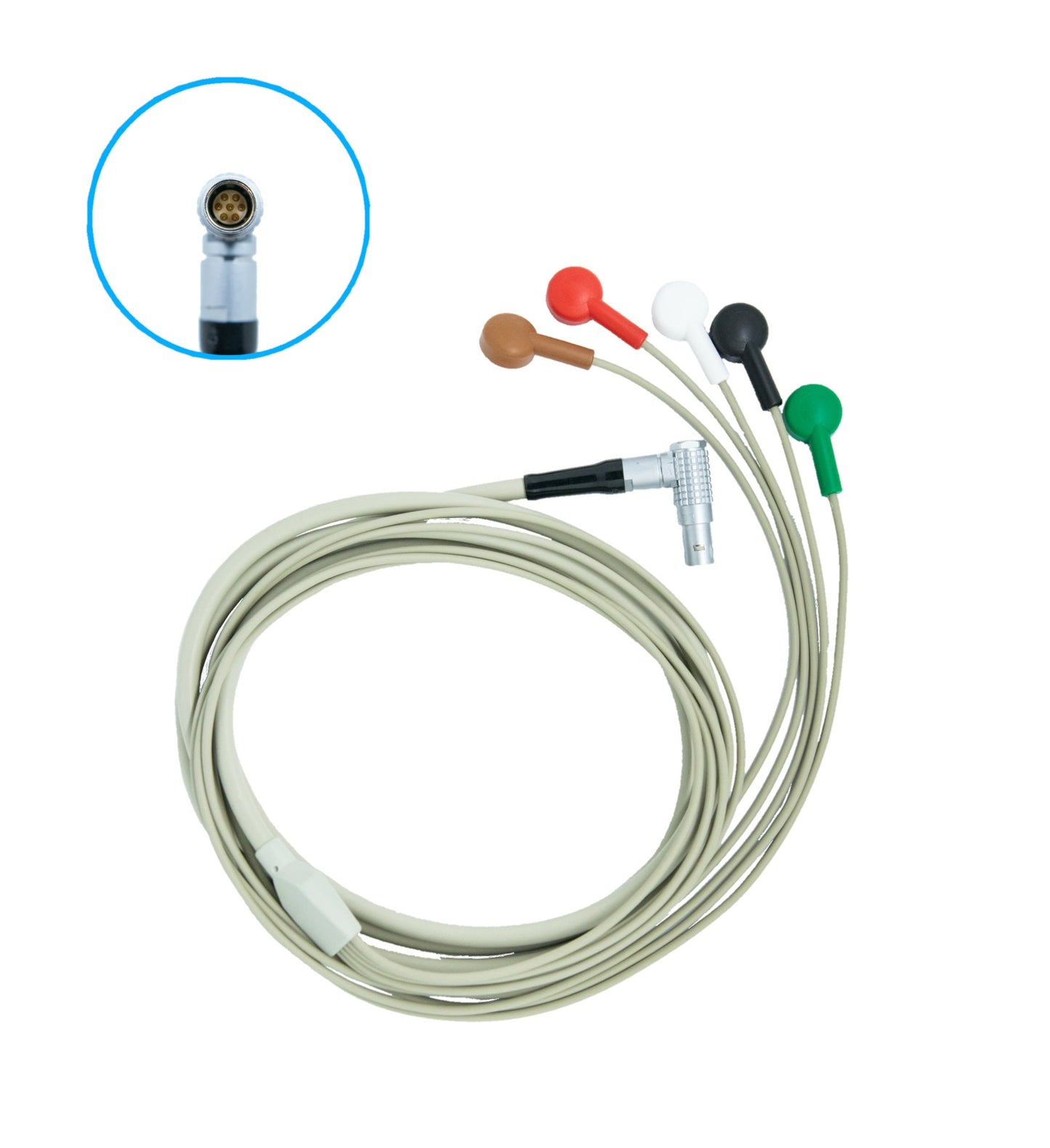 LANGZEIT-EKG-PATIENTENKABEL (einteilig), 5-pol., für Digitalrekorder CardioMem® CM 3000