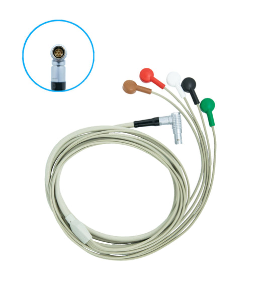 LANGZEIT-EKG-PATIENTENKABEL (einteilig), 5-pol., für Digitalrekorder CardioMem® CM 3000