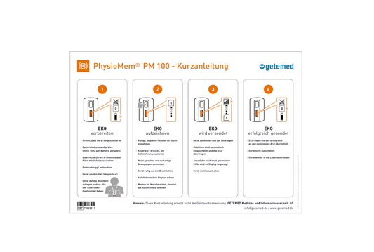 Kurzanleitung DE für PhysioMem® PM 100 2G für inCareNet HF