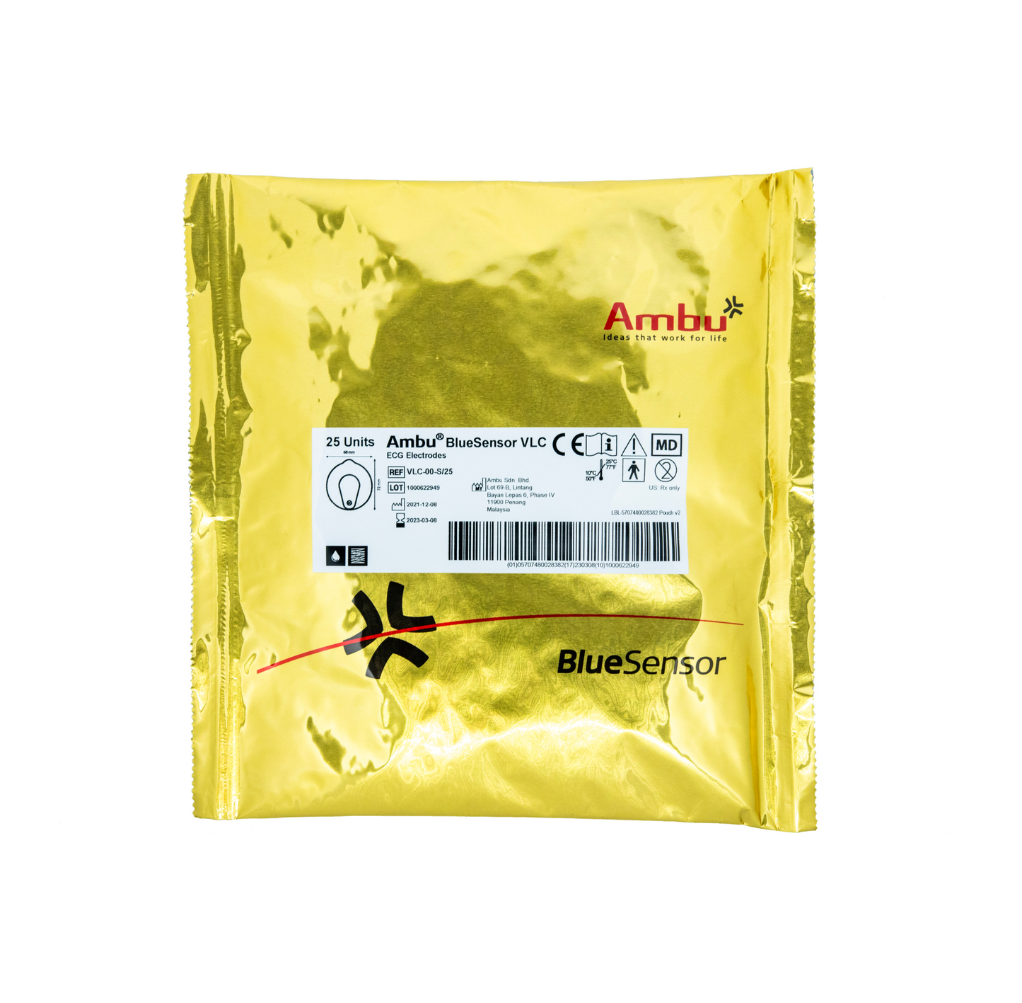 Elektrode AMBU BlueSensor VLC-00-S/25 für CardioMem® CM 100 XT und HeartX® Recorder(25 Stück)